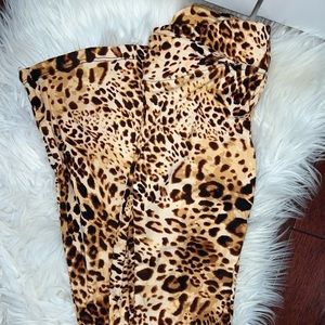 Cross Over Cheetah Pants (NEVER WORN)